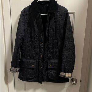 Navy Barbour Beadnil polar Quilted Jacket
